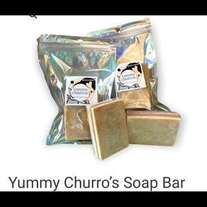 Handmade Churro Scented Soap Bar w Healing Stone Inside